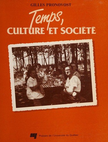 Couverture : Temps, culture et société