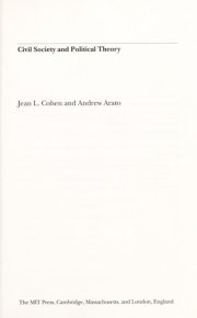 Couverture : Civil society and political theory