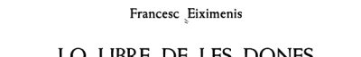 Couverture : Lo libre de les dones
