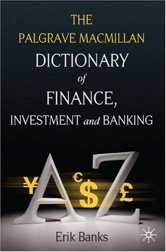Couverture : The Palgrave Macmillan dictionary of finance