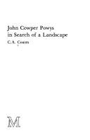 Couverture : John Cowper Powys in search of a landscape