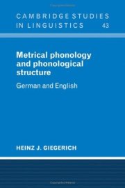 Couverture : Metrical phonology and phonological structure