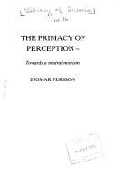 Couverture : The primacy of perception