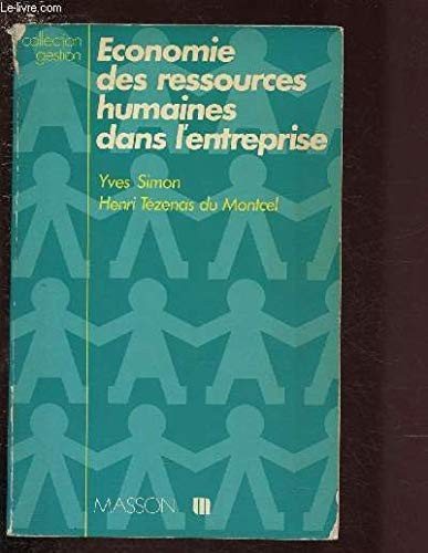 Couverture : Économie des ressources humaines dans l'entreprise