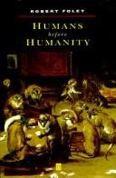 Couverture : Humans before humanity