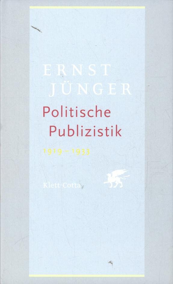 Couverture : Politische Publizistik 1919 bis 1933