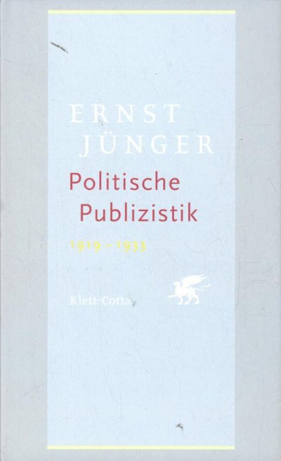 Couverture : Politische Publizistik 1919 bis 1933