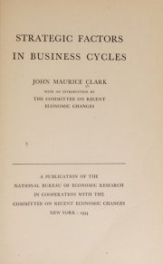 Couverture : Strategic Factors in Business Cycles.