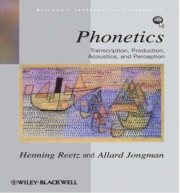 Couverture : Phonetics : transcription, production, acoustics and perception