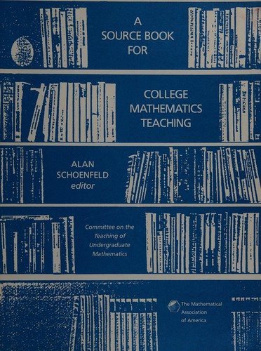 Couverture : A Source book for college mathematics teaching