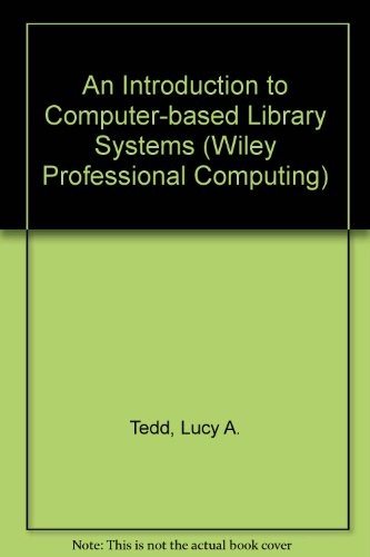 Couverture : An introduction to computer-based library systems