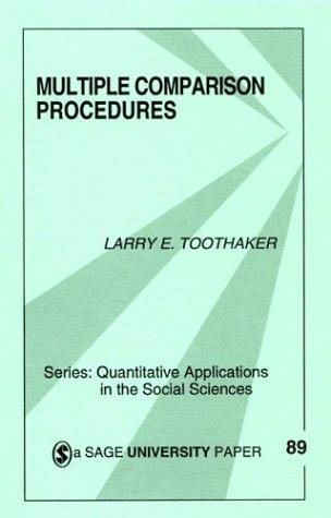 Couverture : Multiple comparison procedures