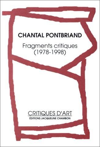 Couverture : Fragments critiques 1978-1998