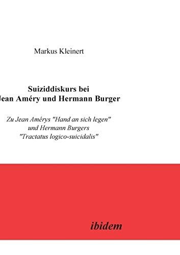 Couverture : Suiziddiskurs bei Jean Améry und Hermann Burger