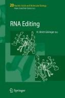 Couverture : RNA editing