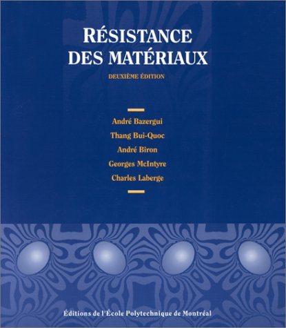 Couverture : Resistance des matériaux