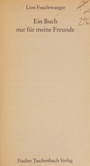 Couverture : Ein Buch nur fÃ¼r meine Freunde.