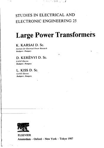 Couverture : Large power transformers