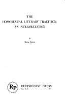 Couverture : The homosexual literary tradition