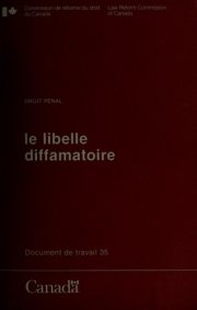 Couverture : Defamatory libel