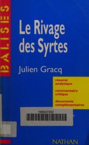 Couverture : Le rivage des Syrtes