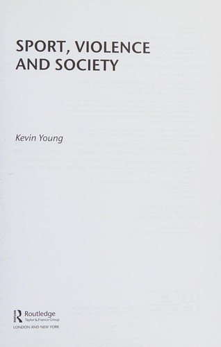 Couverture : Sport, Violence and Society