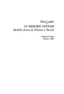 Couverture : Le memorie antiche
