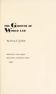 Couverture : The growth of world law.