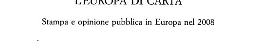 Couverture : L'Europa di carta