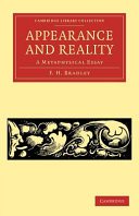 Couverture : Appearance and Reality