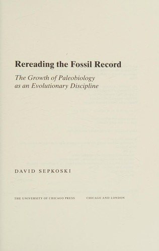 Couverture : Rereading the Fossil Record