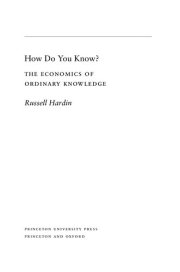 Couverture : How do you know?