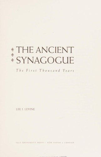 Couverture : Ancient Synagogue