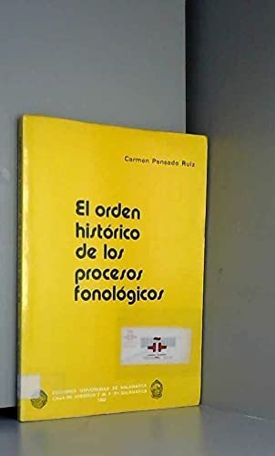 Couverture : El orden histórico de los procesos fonológicos