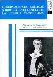 Couverture : Observaciones críticas sobre la excelencia de la lengua castellana
