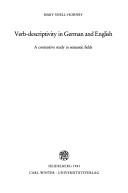Couverture : Verb-descriptivity in German and English