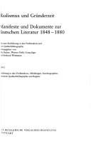 Couverture : Realismus und Gründerzeit