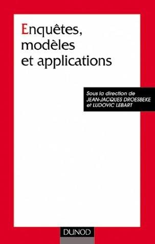Couverture : Enquêtes modeles et applications - sciences sociales et gestion