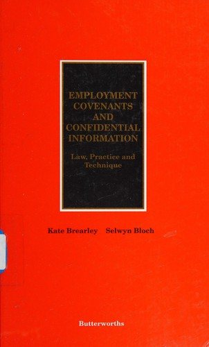 Couverture : Employment Covenants and Confidential Information