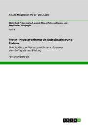 Couverture : PLOTIN - NEUPLATONISMUS ALS ENTSOKRATISIERUNG PLATONS