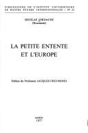 Couverture : La Petite Entente et l'Europe