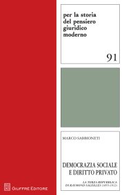 Couverture : Democrazia sociale e diritto privato
