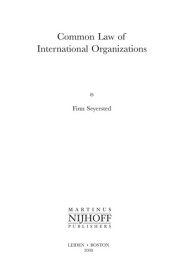 Couverture : Common law of international organizations