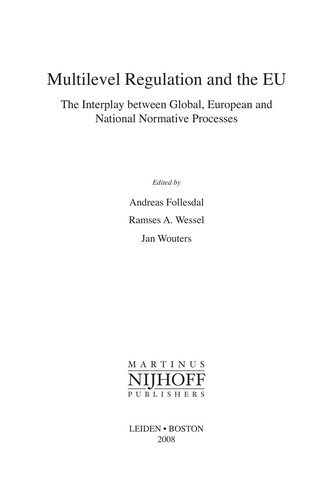 Couverture : Multilevel regulation and the EU