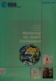 Couverture : European coordinated effort for monitoring the earth's environment