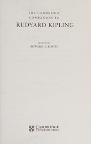 Couverture : The Cambridge companion to Rudyard Kipling