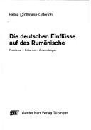Couverture : Die deutschen Einflüsse auf das Rumänische