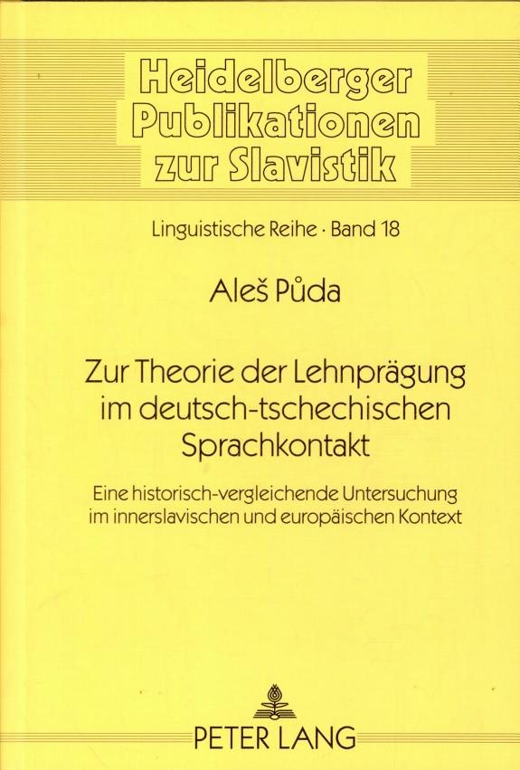 Couverture : Zur Theorie der Lehnprägung im deutsch-tschechischen Sprachkontakt