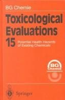Couverture : Toxicological evaluations
