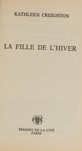 Couverture : La Fille de l'hiver